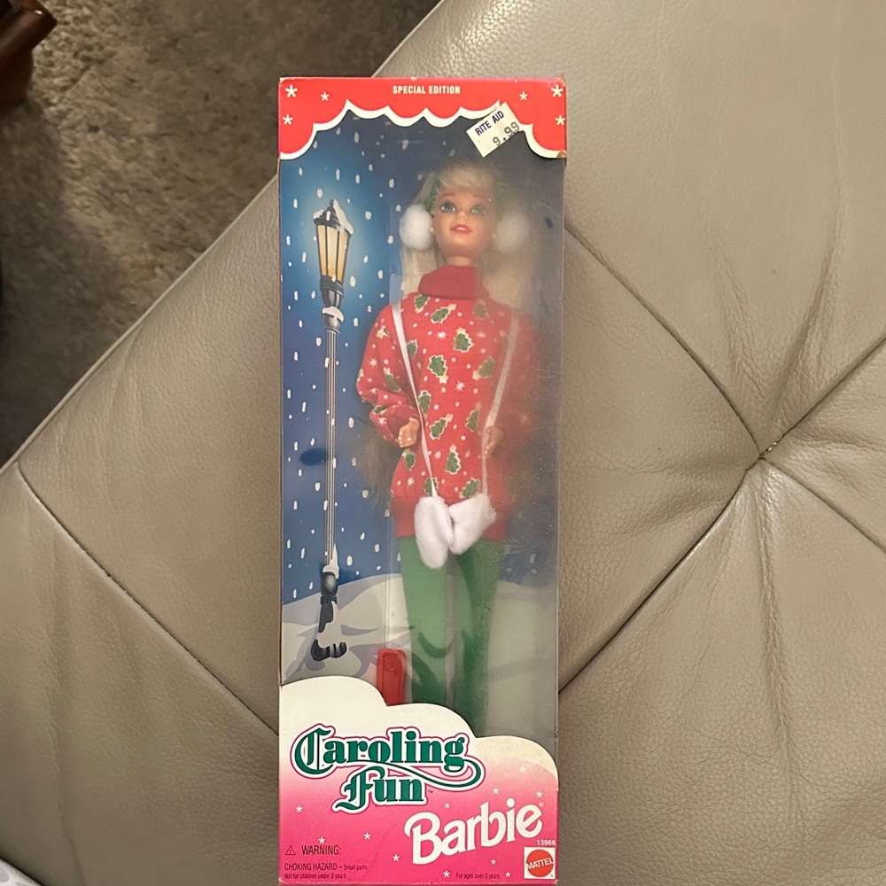 Barbie Festive Caroling Doll in Red and Green Special Edition 90’s